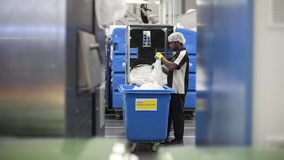 Bubble Dream Laundry is one of the largest, most sustainable and most technologically advanced laundry in the UAE. Mona Al Marzooqi / The National