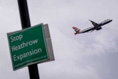 Heathrow has submitted plans to the UK government for a third runway. EPA