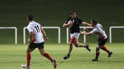 UAE rugby captain Adam Telford shown during a match against Singapore last year in Dubai. Sarah Dea / The National / April 23, 2014