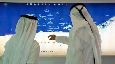 A map detailing Adnoc's commitments in the Arabian Gulf. The UAE has long held the belief that IOC partnerships are beneficial. Jaime Puebla / The National