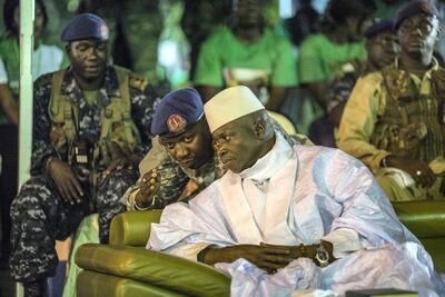 The UK has introduced sanctions against former Gambian President Yahya Jammeh, pictured here in 2016. AFP