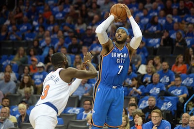 Oklahoma City Thunder forward Carmelo Anthony. Mark D. Smith / USA Today