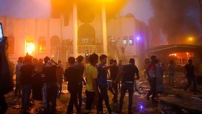 Hundreds of angry protesters in Basra took to the streets on Thursday night. AP