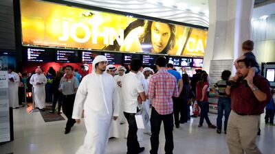 Cinemas in the UAE can now operate at 100 per cent capacity at screenings. Lee Hoagland / The National