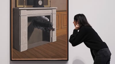 'Time Transfixed' (1938) by Rene Magritte.