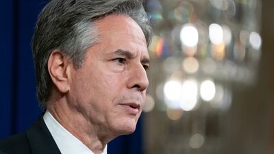 US Secretary of State Antony Blinken after the G7 foreign ministers’ meeting in Tokyo on Wednesday. Getty