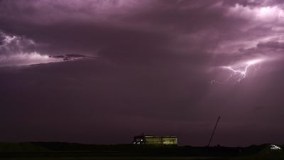 Lightning strikes during a thunderstorm in Beheira, 180 kilometres north of Cairo, Egypt. Mahmood Shahiin / AP