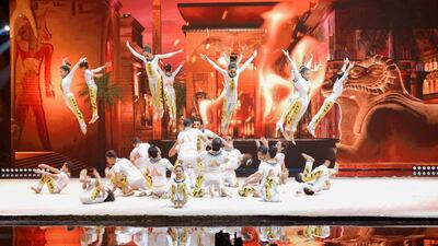 Galhoum Gymnastics Academy thrilled the crowds of Arabs Got Talent. Picture supplied by MBC