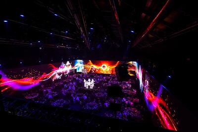 Huge animations and traditional dancers opened a large-scale production in Saudi's historic Ad Diriyah. Courtesy Tom Dulat / Getty