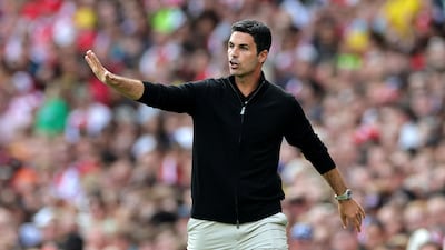 Arsenal manager Mikel Arteta. Getty Images