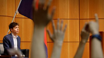 Sam Altman, CEO of ChatGPT maker OpenAI, attends an open dialogue with students at Keio University in Tokyo this month. Reuters