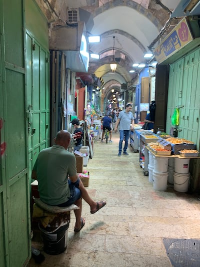 The Souk Al Atareen, or spice market, in Jerusalem’s Old City. Hamza Hendawi / The National