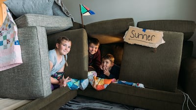 Build a home fort using everything from food delivery boxes to spare blankets. Getty