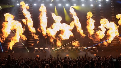 The Calvin Harris concert at Yas du Arena. Reem Mohammed / The National