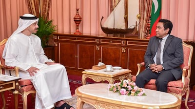 Sheikh Abdullah bin Zayed, Minister of Foreign Affairs and International Cooperation, met Maldives president Abdulla Yameen on Sunday. Wam