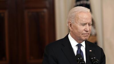 Mr Biden lauded his team and praised Egypt for its intensive diplomatic efforts. Abaca/Bloomberg