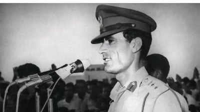 Muammar Qaddafi in Tripoli in September 1969, after the military putsch that brought him to power.