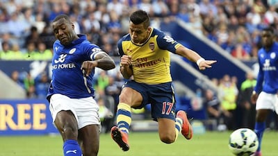 Centre-back: Wes Morgan, Leicester City. Finally became a Premier League player at the age of 30 and acquitted himself superbly against the Arsenal attack. (Photo: Dylan Martinez / Reuters)