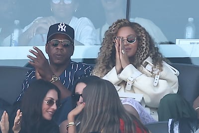 Long-time football fans Jay-Z and Beyonce attended the match together. AFP