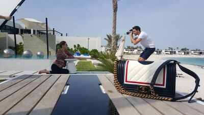 Photographer Ziga works on a close-up. Courtesy of Hafsa Lodi