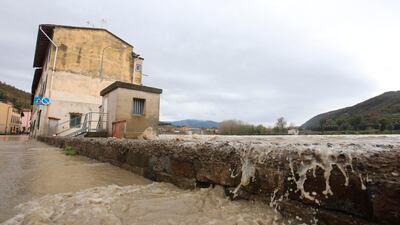 Arno river overflows its banks at Sieci in Florence, three hours from Venice. Claudio Giovannini / AP Photo