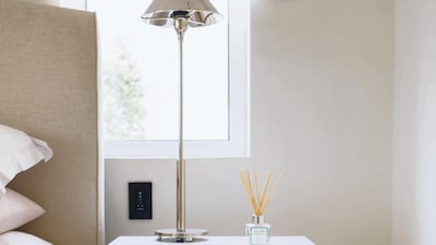 The downstairs guest room bedside cabinets have been custom-made by Safita Furniture in Al Quoz, with handles from Etsy. Anna Nielsen / The National