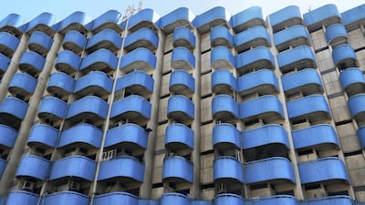Notable wave-like balconies make architectural details. Pawan Singh / The National
