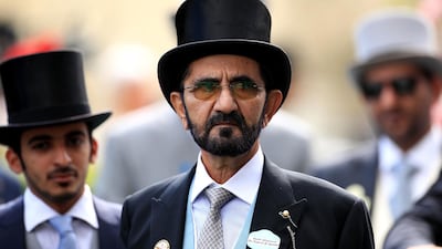 Sheikh Mohammed bin Rashid has more than 9.7 million followers on Twitter. PA