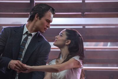 Ansel Elgort as Tony and Rachel Zegler as Maria in the 2021 film adaptation of West Side Story. AP