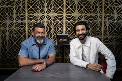 Bobby Deol, left, and Raghav Juyal in Dubai. Antonie Robertson / The National