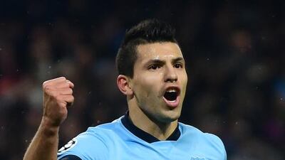 Sergio Aguero, Manchester City. What Ian Hawkey says: 'City's injury list denies them the services of three senior strikers: Stevan Jovetic, Edin Dzeko and, most importantly, Aguero'. (Photo: Paul Ellis / AFP)