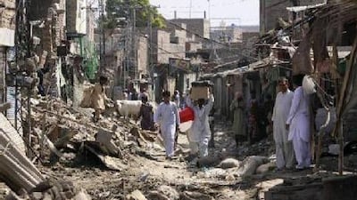 A view of the flood-damaged village of Ghouspur, southern Pakistan. The Pakistani government had hoped that global sympathy for the flood victims would persuade its creditors to either lend it more money, or reschedule payments on its foreign debt.