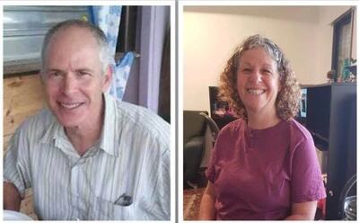 Keith and Aviva Siegel, aged 64 and 62, were taken hostage in their own car by gunmen on October 7. Photo: Siegel family