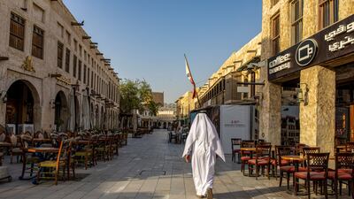 Empty cafes in the Souq Waqif area of Doha during the Fifa World Cup. Bloomberg