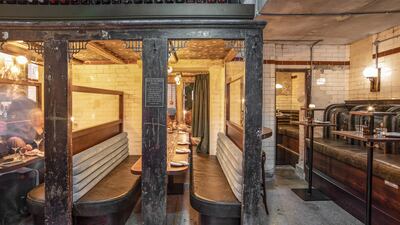Grade II listed former public conveniences in Camden, London, which have now been converted into the WC Wine and Charcuterie Bar. The Victorian-era toilets have been removed from Historic England's at-risk register.