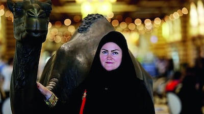 Anne Wolter, who is the head of research and development at Al Shibla, the Al Ain-based company behind the camel suits. Satish Kumar / The National
