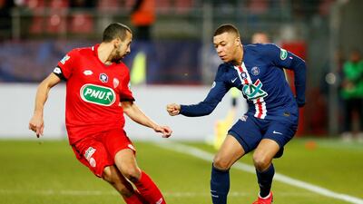 Kylian Mbappe, right, on the attack against Dijon. Reuters