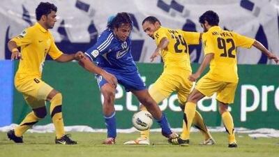 Luca Toni, in blue, will find himself the centre of the Al Nasr attack in their Asian Champions League game against Sepahan.
