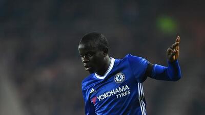 N’Golo Kante of Chelsea in action during the Premier League match between Sunderland and Chelsea at Stadium of Light on December 14, 2016 in Sunderland, England. Laurence Griffiths / Getty Images