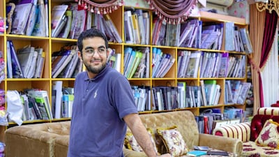 Saber is the youngest manager of the Persian carpets and rug store, Dar Al Ain Furnishing