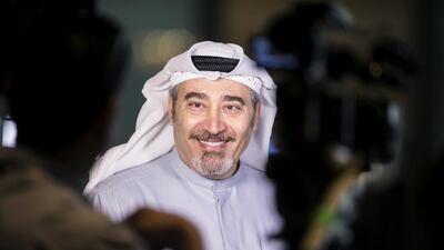 Tirad Mahmoud, Group chief executive of Abu Dhabi Islamic Bank, talks to the press at the Global Islamic Economy Summit 2016. Reem Mohammed / The National