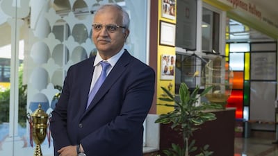 Indian High School principal Ashok Kumar is delighted with the seventh ‘outstanding’ rating. Antonie Robertson / The National