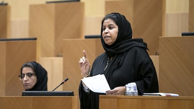 Federal National Council member Dr Mona Al Bahar is calling for a proposed comprehensive child protection legislation to become law. Mona Al Marzooqi / The National