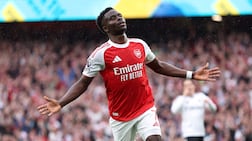 Arsenal's Bukayo Saka is on big money at the Emirates Stadium. Getty Images