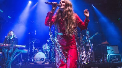 Maggie Rogers live in London, 2018. She is a name to watch this year. Getty