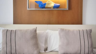 A room detail at the Hotel Boca Juniors hotel in Buenos Aires, Argentina. Courtesy Hotel Boca Juniors