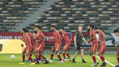 The Indian players are put through their paces.
