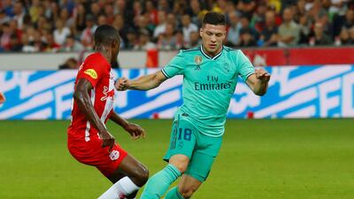 Luka Jovic looks to make a break for Real Madrid. Reuters