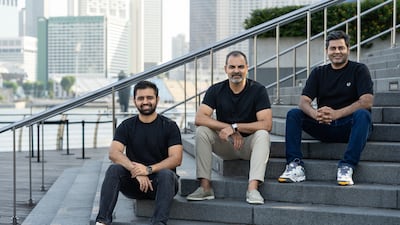 From left, Srijan Shetty, chief technology officer at Fuze, Mohammed Yusuf, chief executive, and Arpit Mehta, chief operating officer. Photo: Fuze