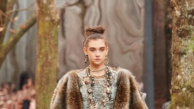 A fur coat from Chanel’s autumn-winter 2018 collection. The brand has since said it will stop using fur and exotic pelts. Courtesy Chanel